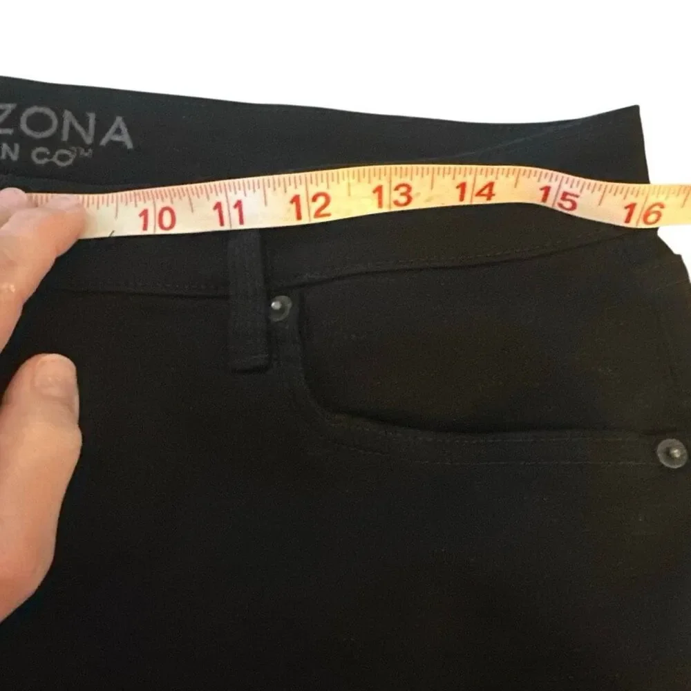 Arizona black denim like cotton blend jeans Juniors size 11 - Picture 8 of 8